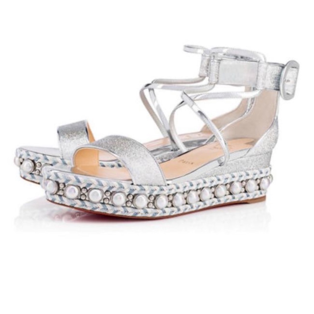 Nib Christian Louboutin Chocazeppa 60 Lurex AB 42